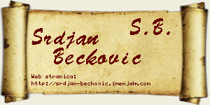 Srđan Bećković vizit kartica